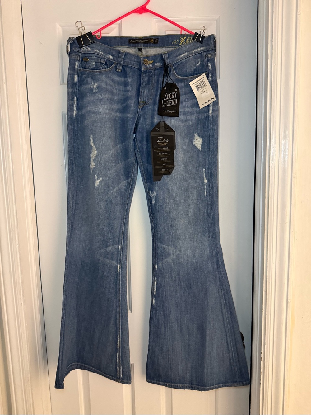 Lucky Brand Light Blue Distressed Flare Jeans